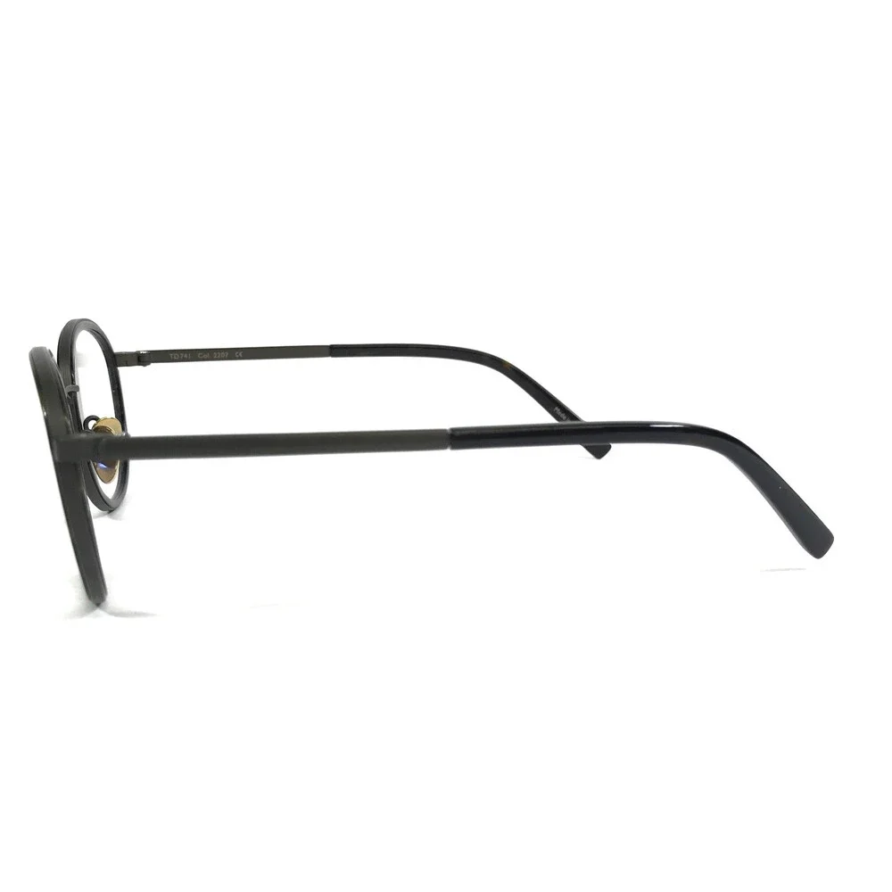 Tom Davies Eyeglasses Frames TD741 Col. 2207 Matte and Polished Black 47-19-140